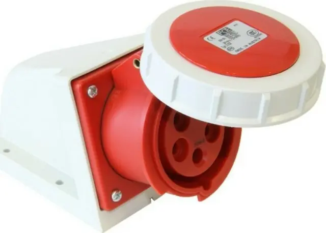 CEE-wall mounted socket 16A 5p 6h IP67