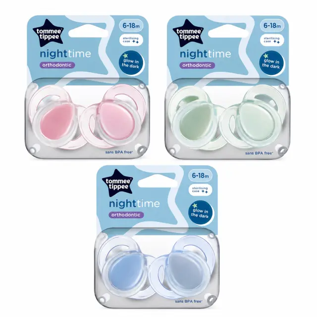 Tommee Tippee Night Time Πιπίλες (6-18 μηνών) 2pcs 3