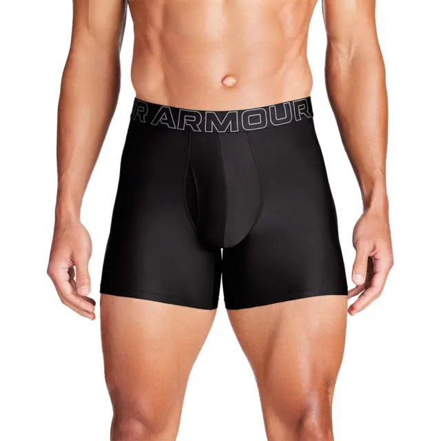 Under Armour Men's Performance Tech 6inc 3 Pack Boxer Underwear Μαύρο 1383878-001 (Under Armour) - Small