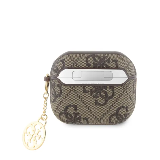 Guess 4G PU Charm Case for AirPods 3 Brown 2
