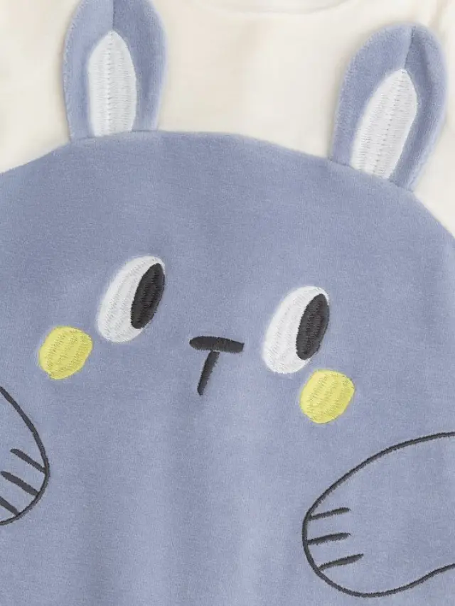 Βρεφική Πιτζάμα για Αγόρια Playful Bunny ΛΕΥΚΟ 3