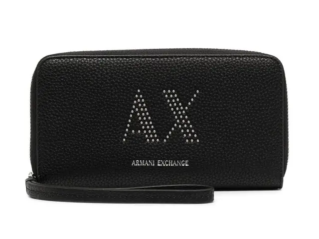 Armani Exchange γυναικειο πορτοφολι με φερμουαρ - μαυρο