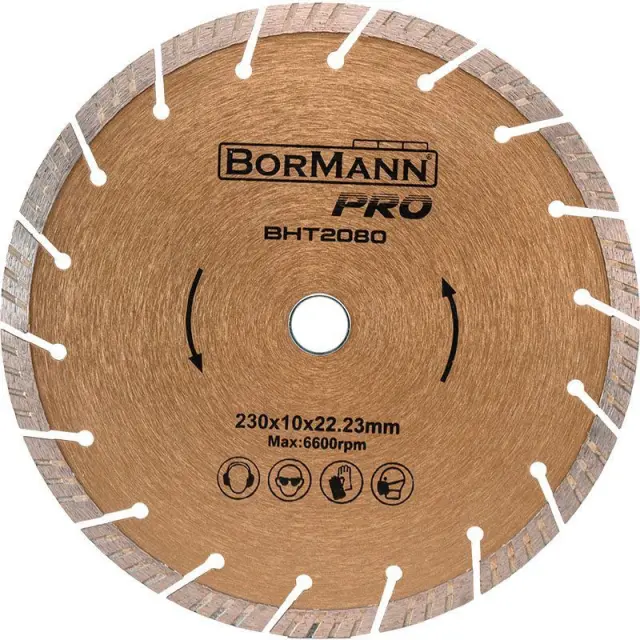 Bormann Pro BHT2080 – Διαμαντόδισκος SLANT TURBO Φ230X2,0X22,2mm 10mm (044048)
