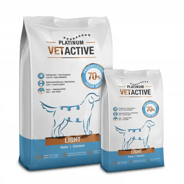 Platinum Vetactive Light Μαγειρευτή Ξηρά Τροφή 1.5Kg Μονόχρωμο
