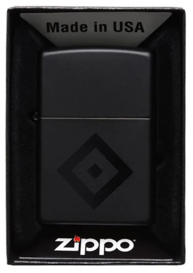 ZIPPO Αναπτήρας - Black Matt / Black Rhombus 2