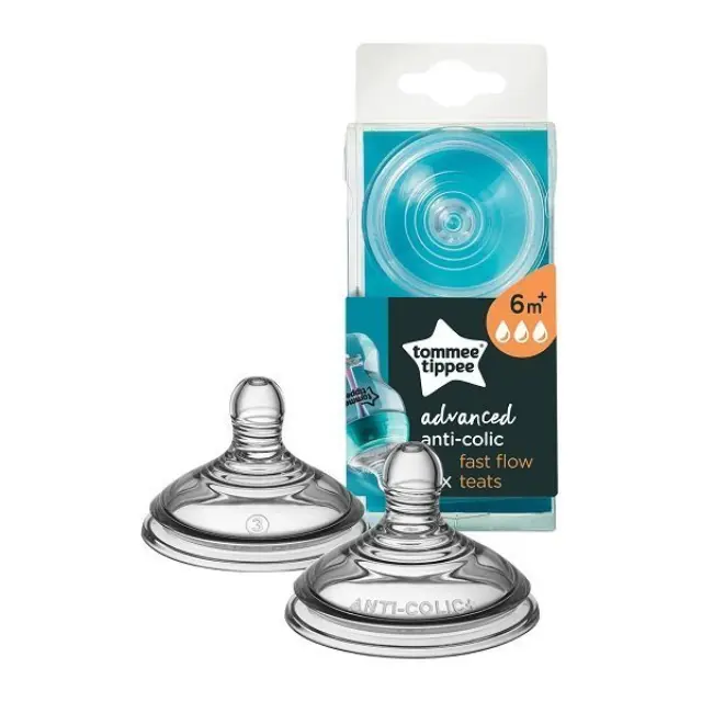 Tommee Tippee Advanced Anti-Colic Θηλές Γρήγορης Ροής (6+ μηνών) 2pcs