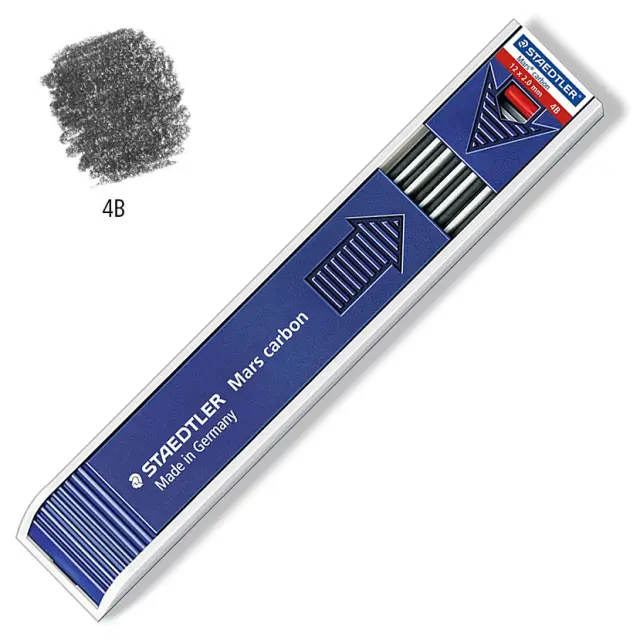 Ανταλλακτικές Μύτες Μολυβιού Ø2mm Staedtler Mars Carbon - 4B