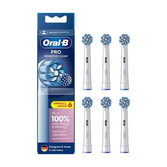 Oral-B Ανταλλακτικές Κεφαλές Ηλεκτρική Οδοντόβουρτσας 6x Sensitive Clean White (860717)