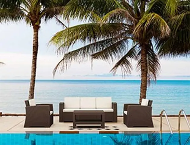 Σετ Σαλόνι-Καθιστικό MONACO Καφέ PP 198x79x79/82x79x79/92x57x45cm 2