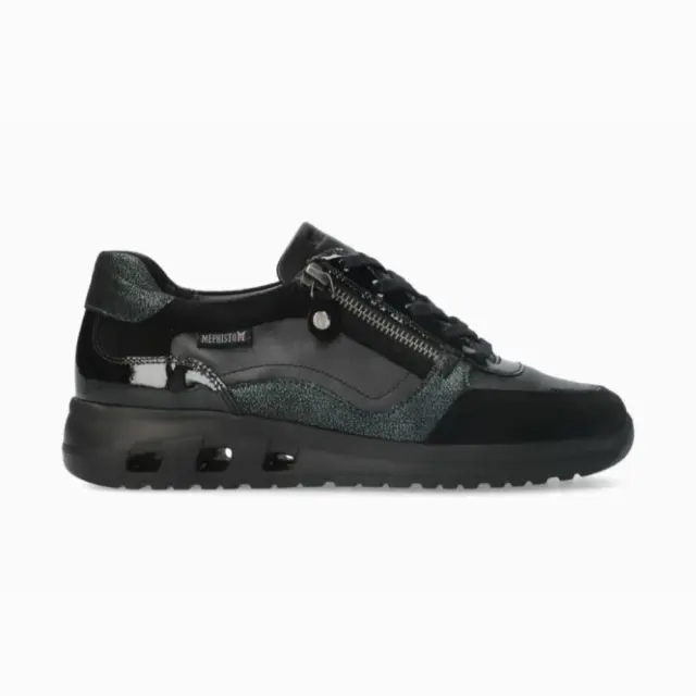 Mephisto Sneakers Γυναικείο δέρμα/δέρμα Nubuck Μαύρο MEP/LILAS BLACK