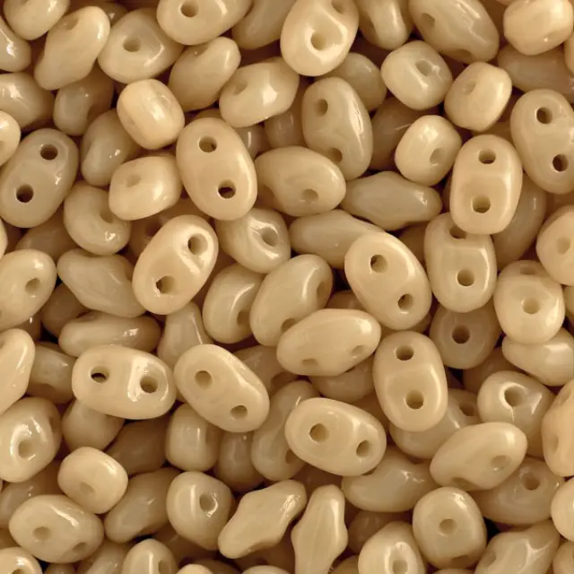 Χάντρα MiniDuo - Opaque Ivory 2x4mm ~7gr