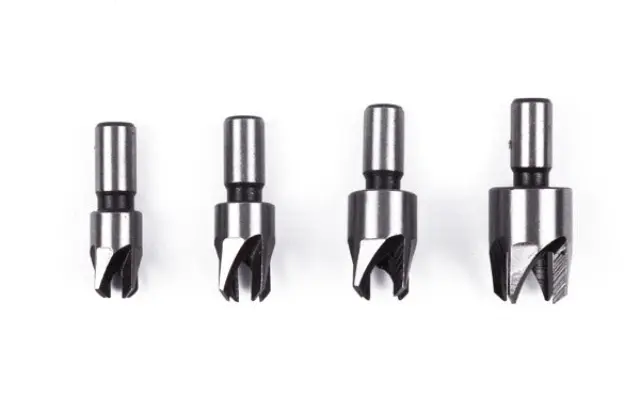 Drill set 4 pieces plug cutter