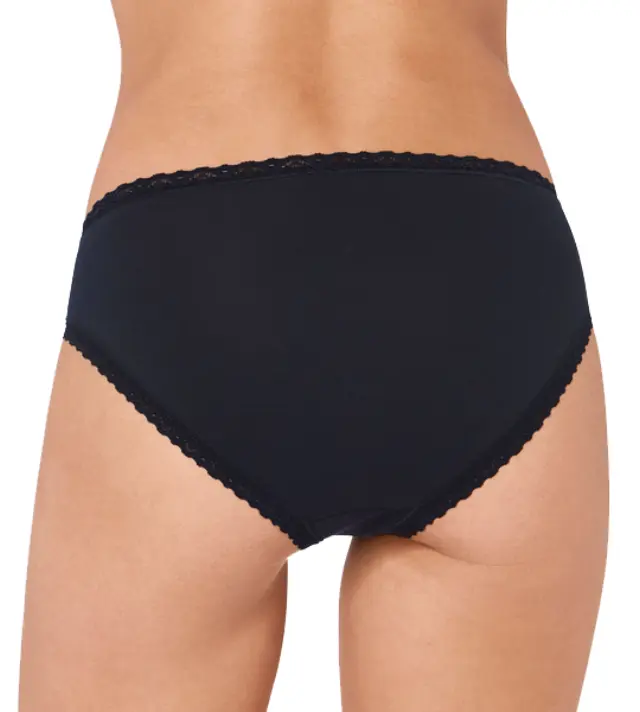 Sloggi Γυναικείο Εσώρουχο 24/7 Cotton Lace Tai - Τριπλό Πακέτο, Χρώμα Μαύρο 2