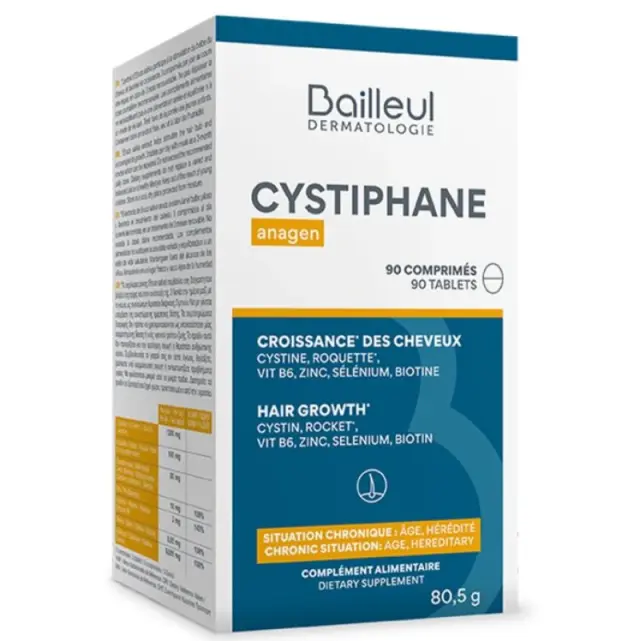 Biorga Bailleul Dermatologie Cystiphane Anagen Συμπλήρωμα Διατροφής για Τριχόπτωση 90 ταμπλέτες