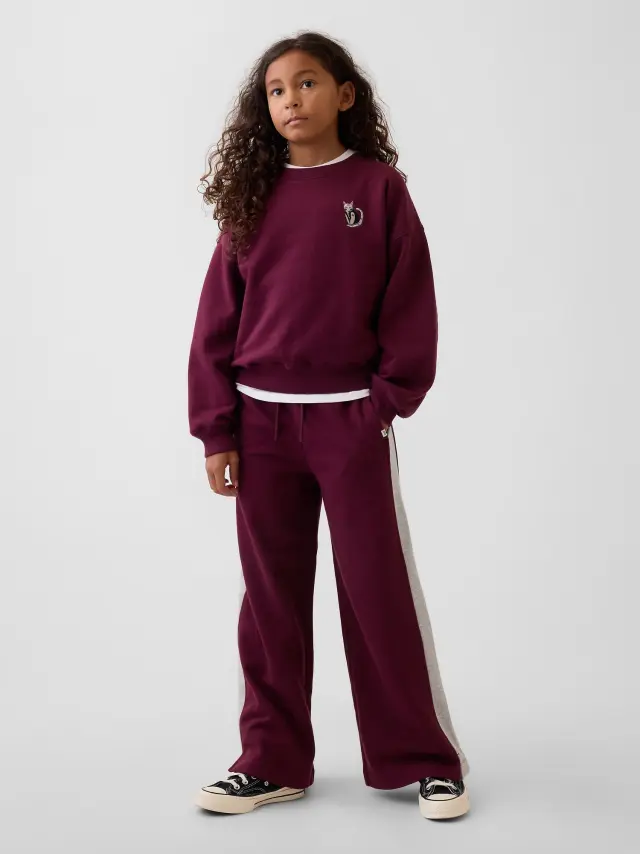 Παιδικό Παντελόνι Φόρμας VintageSoft Baggy Varsity Γραμμής Tuscan red