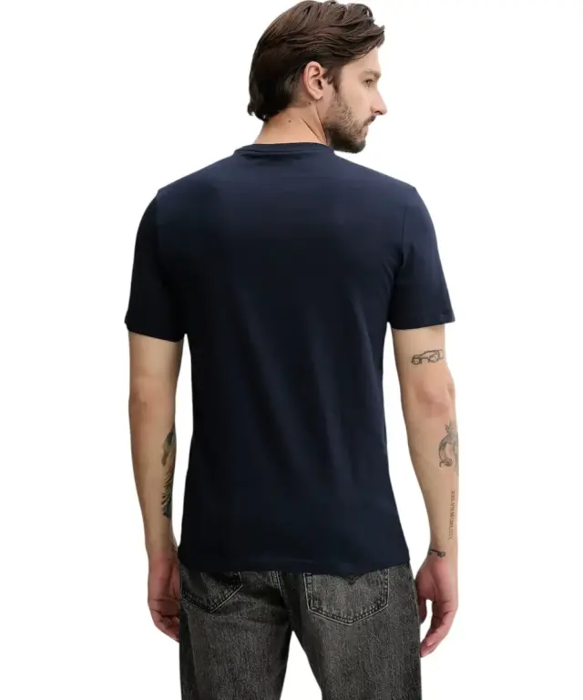 Calvin Klein - Ανδρικό T-shirt Smooth Cttn Solid Regular Fit LV040HM265-CEF Μπλε Σκούρο 2
