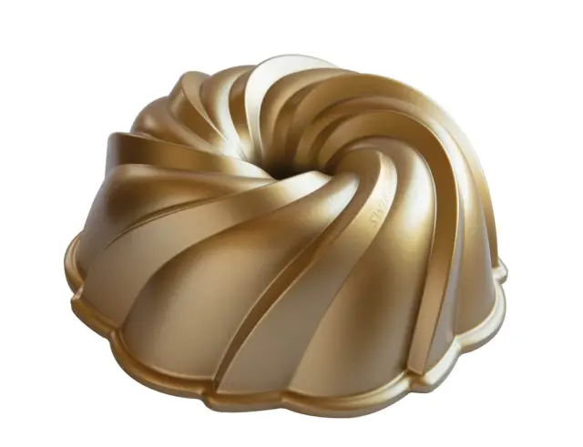 Φόρμα για κέικ Nordic Ware Premier Gold σε στριφτό σχήμα, με τρύπα και διαστάσεις 24x9cm94077 3