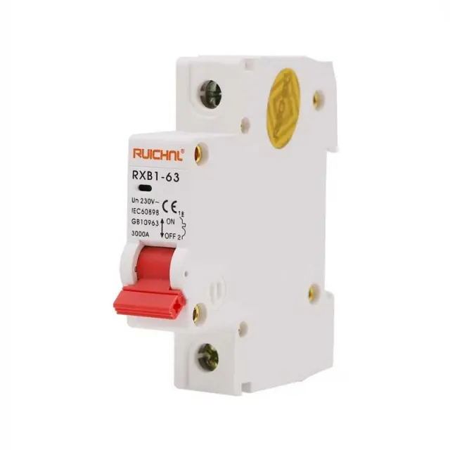 Διακόπτης ασφαλείας ράγας - RXB1-63-10A-1P-3KA - 11005