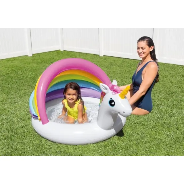 Φουσκωτή Πισίνα Παιδική Μονόκερος INTEX UNICORN BABY POOL 1-3 Ετών 127x102x69cm 2