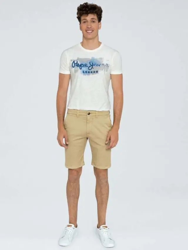 PEPE JEANS QUEEN CHINO-ΒΕΡΜΟΥΔΑ ΑΝΔΡΙΚΗ BEIGE