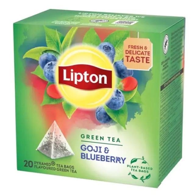 Lipton Τσάι Πράσινο Πυραμίδα 20x1.4gr Goji Berry + Μύρτιλο