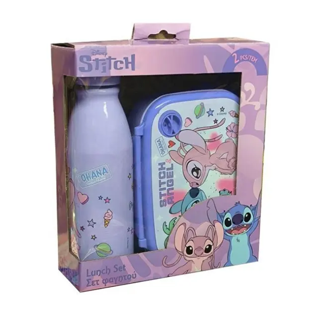 Must Σετ Φαγητοδοχείο-Παγούρι Αλουμινίου Stitch & Angel (000565916)