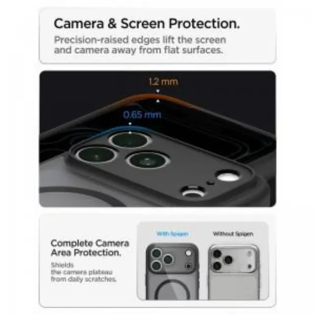 Θήκη TPU & PC Spigen Apple iPhone 18 Pro Max/ 17 Pro Max MagSafe Ultra Hybrid Frost Μαύρο N71798 2
