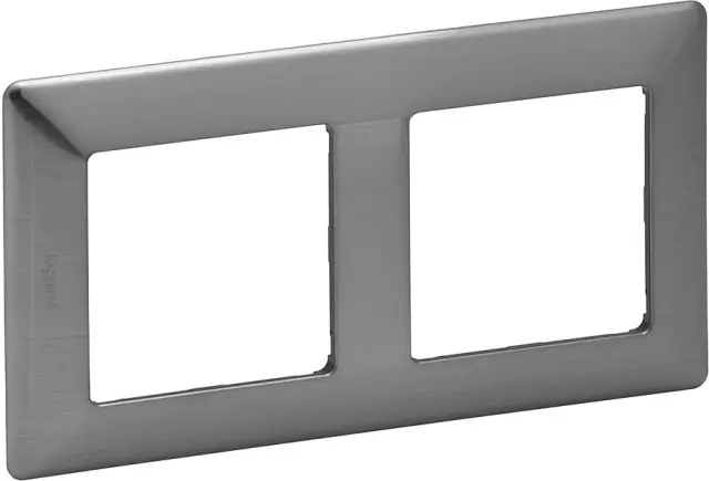 Cover plate Valena Life 2-gang Inox Style