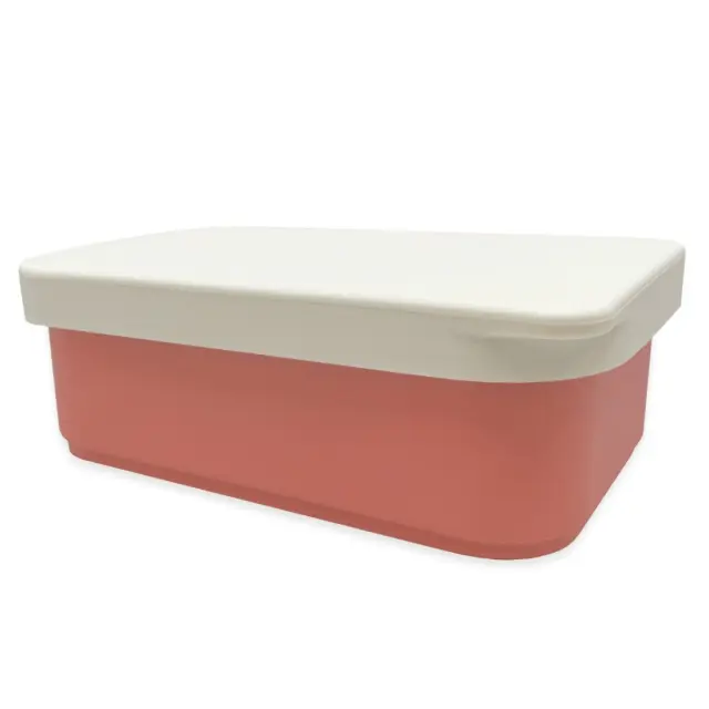 Lunch Box Μεταλλικό 900 ml Ροζ Με Καπάκι Σιλικόνης Smikkels 2