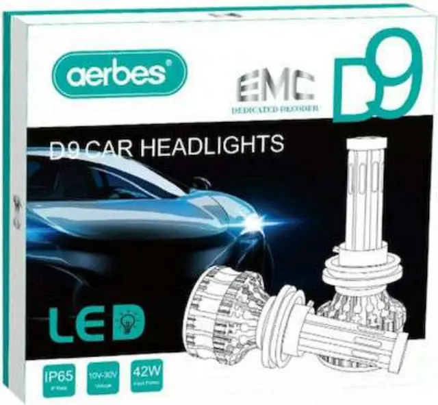 LED Λάμπες αυτοκινήτου D9 SMD H4 4200lm 6000K 10-30V 42W 2τμχ IP65