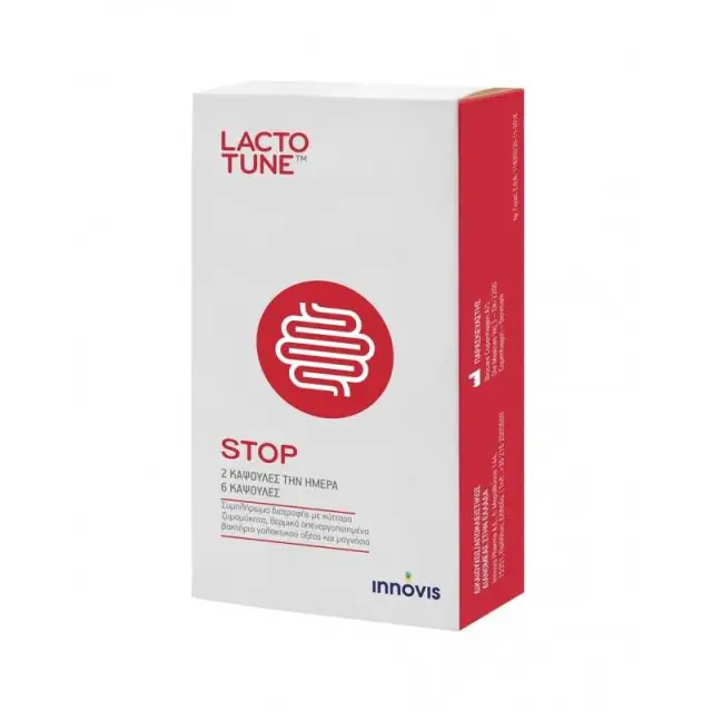 Lactotune Stop Συμπλήρωμα Διατροφής Προβιοτικών για Διάρροια, 6Κάψουλες