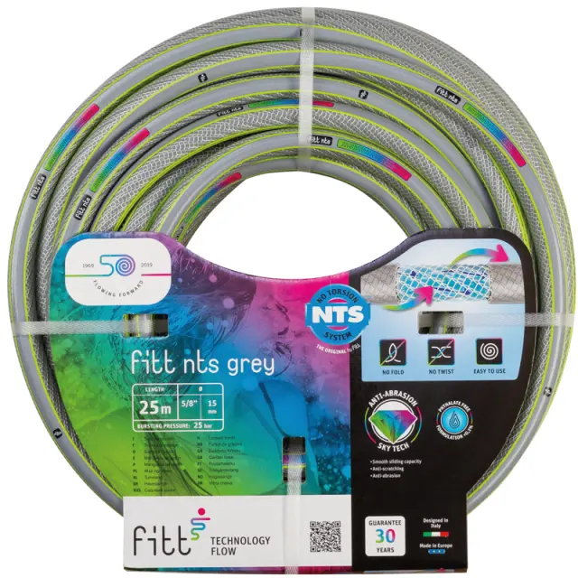 Λάστιχο Κήπου FITT NTS GREY 5 Στρ. 1/2" 25m