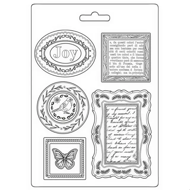 Καλούπι εύκαμπτο A5, 15x21cm, Stamperia, Blueland, Tags