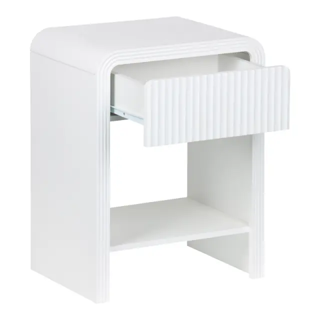 Κομοδίνο Zeplen pakoworld MDF σε λευκή απόχρωση 40x30x53εκ 3