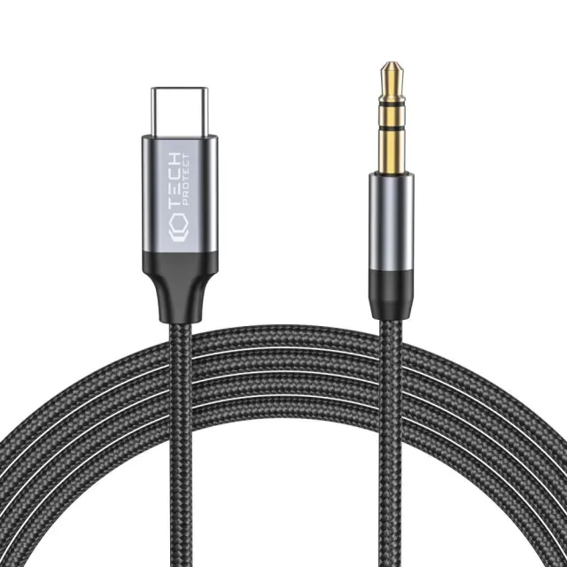 Tech-Protect UltraBoost Audio USB-C to 3.5mm Mini Jack Cable 1m Black
