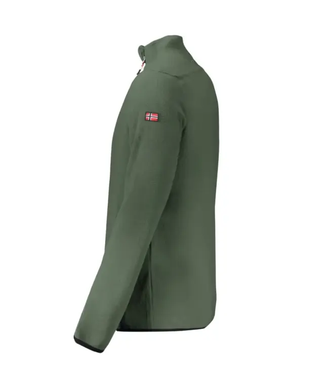 Norway Nautical School - Ανδρική Ζακέτα Φούτερ Fleece 849543-ARMY Χακί 3