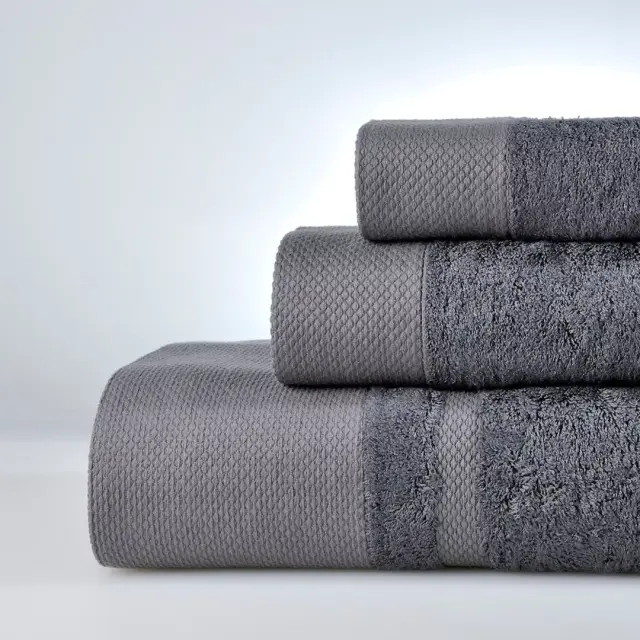 Σετ πετσέτες 600gsm New Rosa Dark Grey Σετ 3ων τεμαχίων (30x50, 50x90, 100x150)