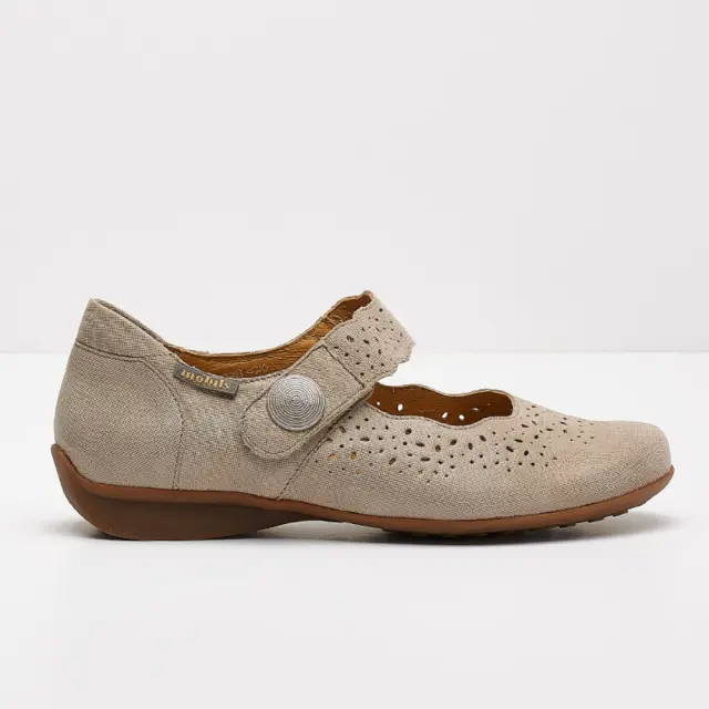 Mephisto Μπαρέτες Γυναικείο δέρμα Nubuck Μπεζ MEP/FABIENNE TAUPE