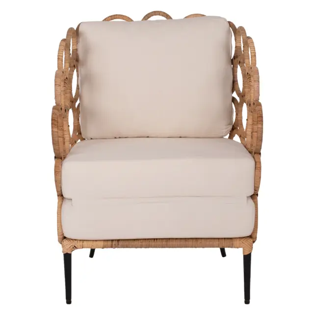 Πολυθρόνα Ringer από RATTAN-μέταλλο φυσικό χρώμα 65x69x86 εκ. 3