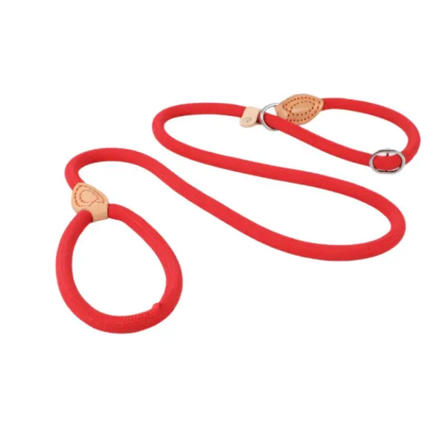 Οδηγός-Περιλαίμιο Πνίχτης Σκύλου - 8mm x 180cm, ΚΟΚΚΙΝΟ