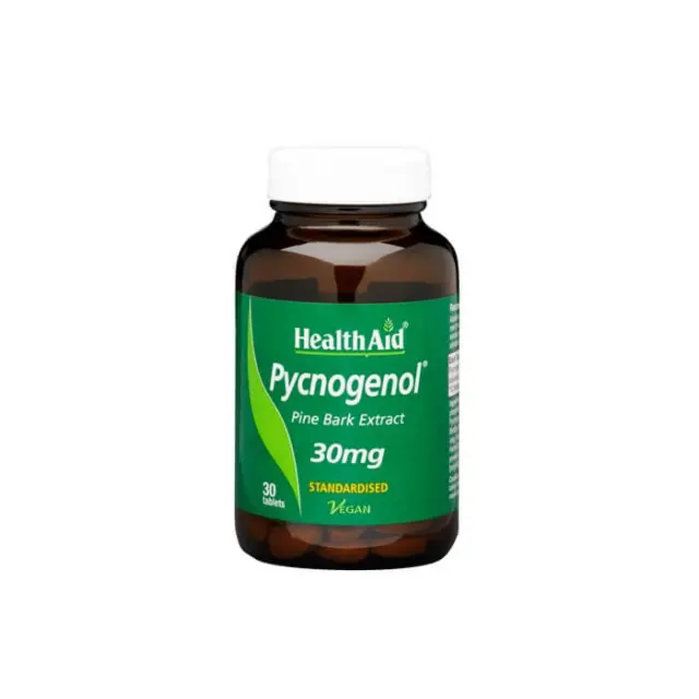 HEALTH AID Pycnogenol 30mg Φυσικό Αντιοξειδωτικό & Αντιφλεγμονώδες, 30 tabs