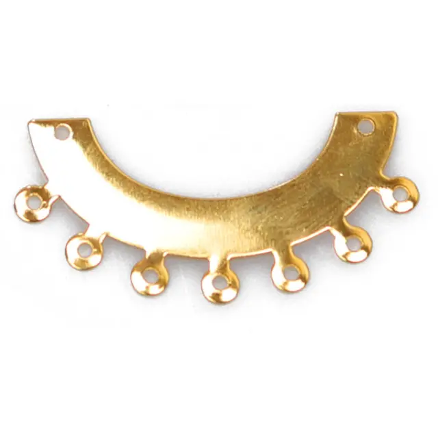 Γέφυρα Σύνδεσμος Μενταγιόν με 7 Κρίκους - 35mm - Gold Tone - 6τεμ