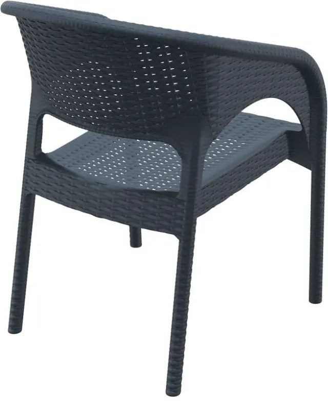 Πολυθρόνα Στοιβαζόμενη PANAMA Σκούρο Γκρι PP 58x64x80cm 3