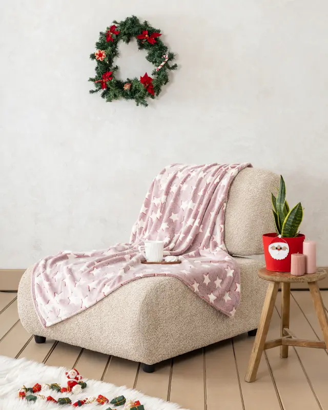 Nima Home Κουβέρτα 130x170 - Merry Blanket Κόκκινο
