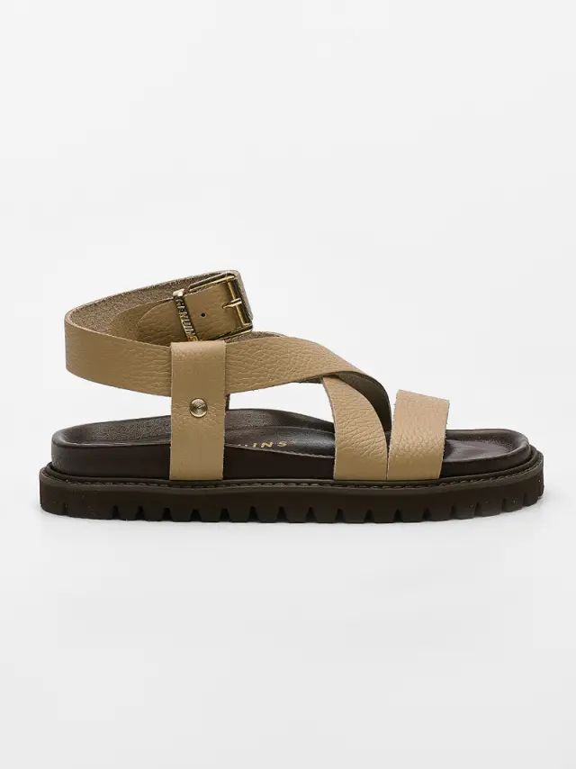 Genuins Πέδιλα Γυναικείο δέρμα Μπεζ GEN/ZAHA G106324 TAUPE 2
