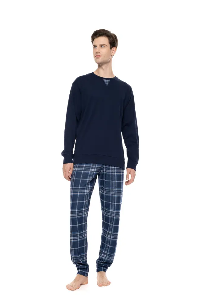 Ulisse Pyjama Jacquard Denim σετ ανδρική χειμερινή πυτζάμα W-M852-1 - M