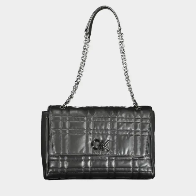 Calvin Klein - Γυναικεία Τσάντα Ώμου Re-Lock Quilt Shoulder Bag Lg K60K609884-BAX Μαύρη