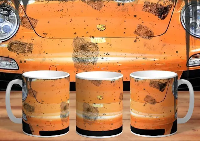 κούπα Porche-naranja κεραμική 330ml με συσκευασία δώρου " με δυνατότητα προσθήκης ονόματος η ευχές