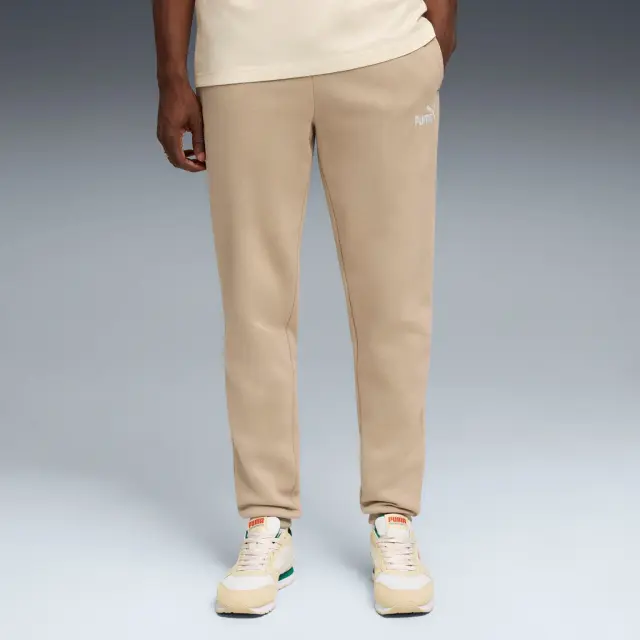 PUMA Logo Ανδρικό Παντελόνι Φόρμα Fleece - ΚΑΦΕ