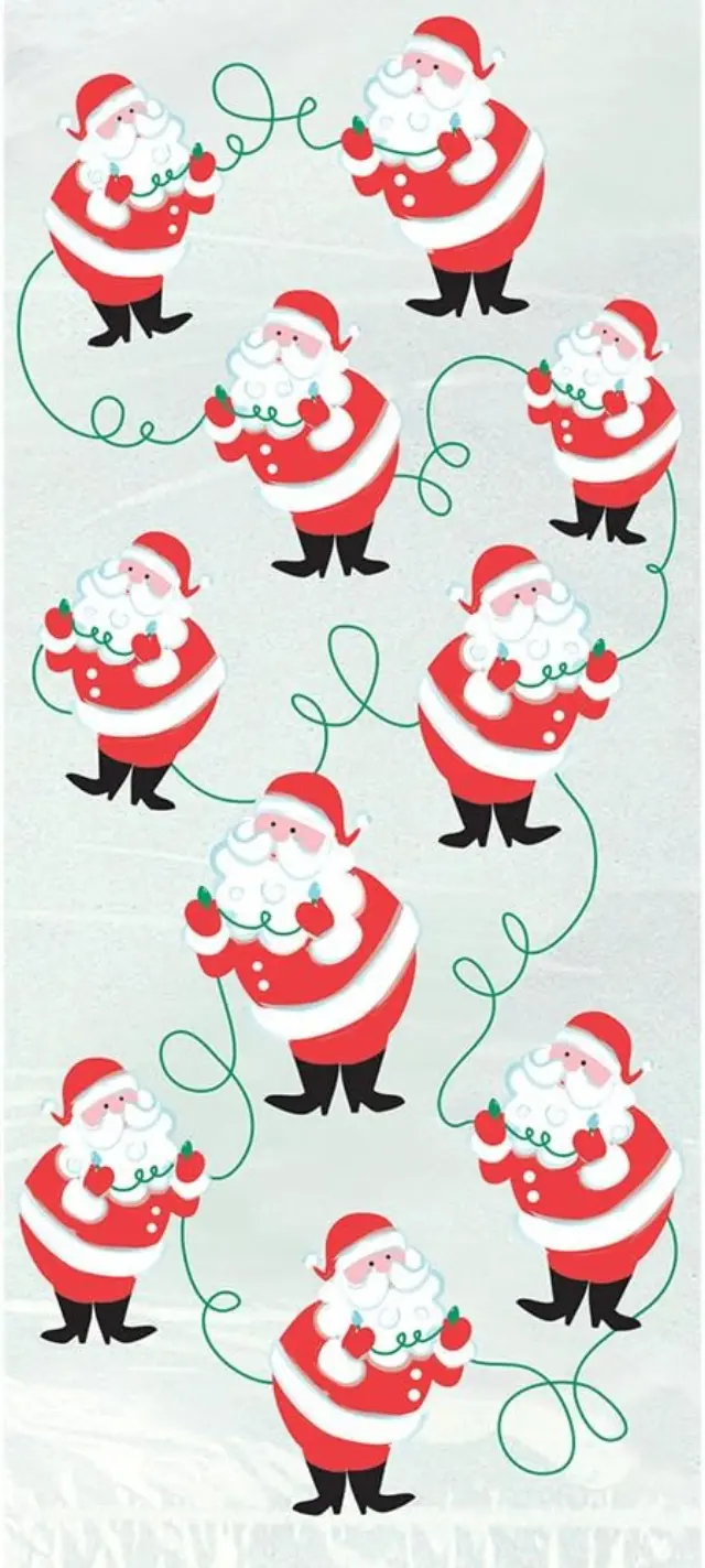 Σακουλάκια Ζελατίνας Cellophane Santa Christmas / 20 τεμ - Άγιος Βασίλης